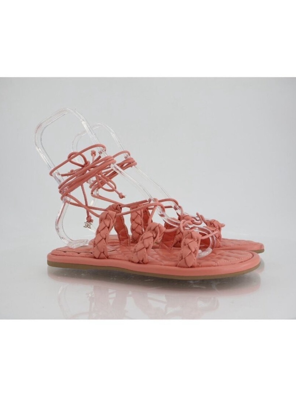 NWOT Sam Edelman Zariah Gladiator Sandals Women Size 7.5 Pink Braided Flat